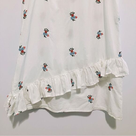 Coco Cabana Dress Women Size Medium White and Floral Sleeveless Shift - Picture 3 of 5